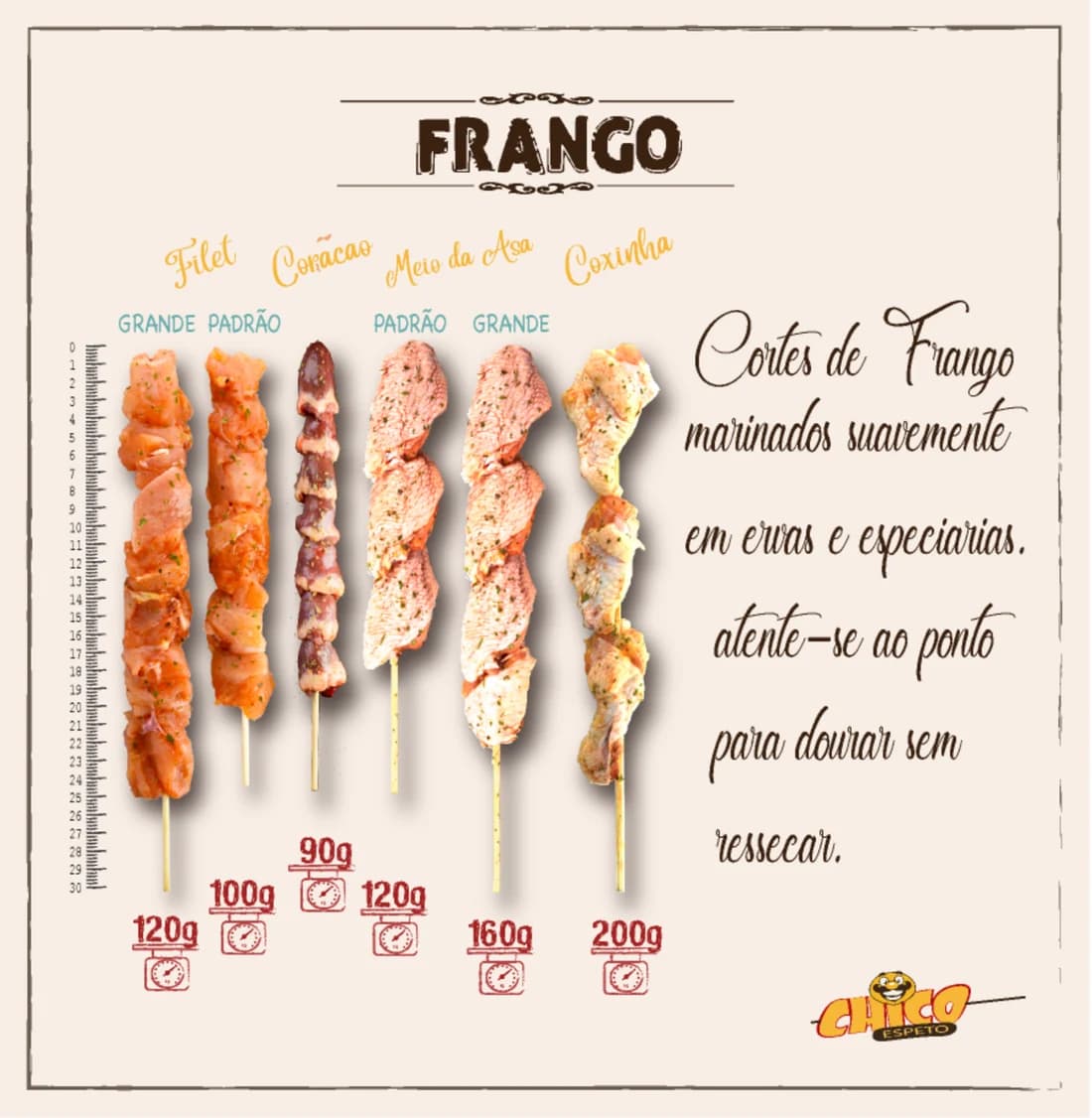 Página do catálogo Chico Espeto