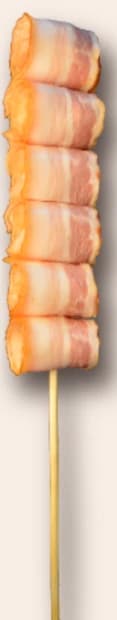 Espetinho Medalhão de Frango c/ Bacon Grande